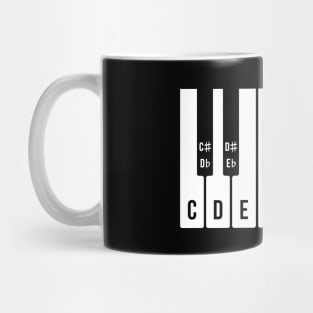 Musical Keyboard, C Major Scale (Piano / Music / 1C) Mug